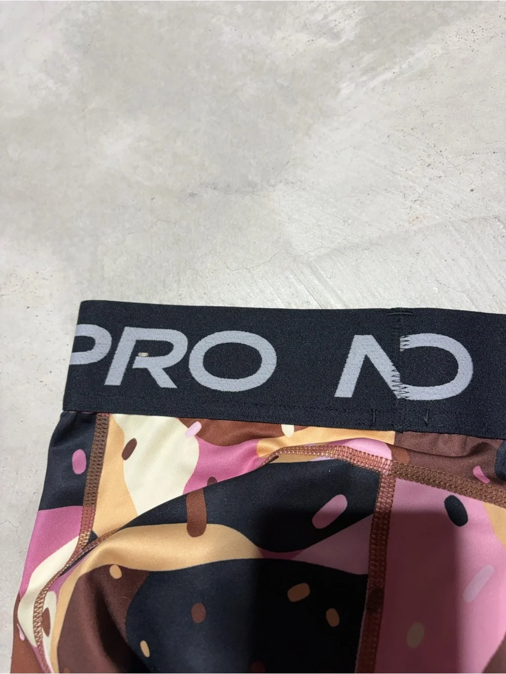 Nike Pro Multicolor ice cream Compression Shorts large